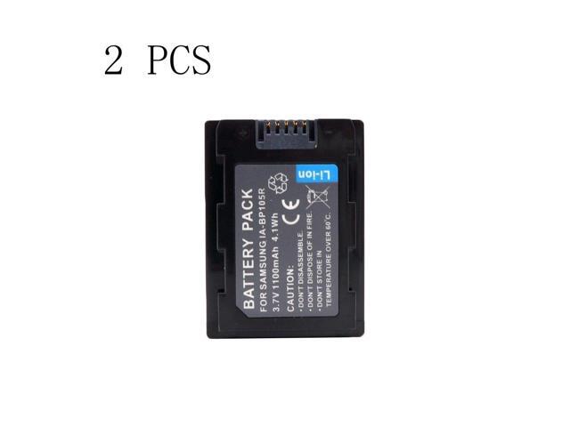 2 Pieces 1100mAh 37V IA-BP105R BP105R Camera Battery For SAMSUNG SMX-F500 F501 F530 HMX-F900 F910 F920 H320