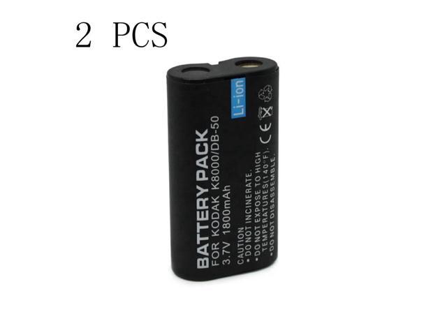 2 Pieces 1800mAh KLIC-8000 KLIC8000 DB50 DB-50 Camera Battery For Kodak Easyshare Zx1 ZxD Z612 Z712 Z812 Z1085 Z1015