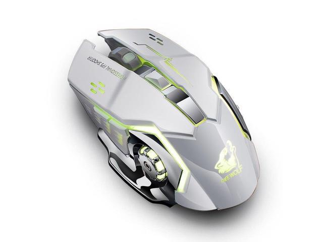X8 24G Wireless Silent Gamer Mouse LED Backlit USB Optical Ergonomic Rechargeable Gaming Mouse for PC Notebook Gamer Mouse