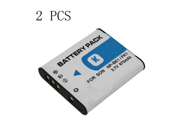 2 Pieces 970mAh NP-BK1 NP-FK1 NPBK1 NPFK1 NP BK1 Camera Battery For SONY S750 S780 S950 S980 W190 W370 W180 DSC-S950