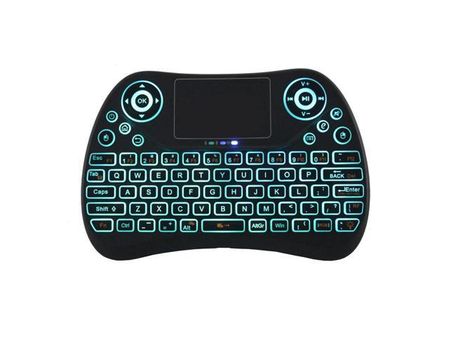 24G Wireless Mini Keyboard 7 colors Backlit lithium battery backlight Keyboard Air Mouse Touchpad Controller for Android TV Box