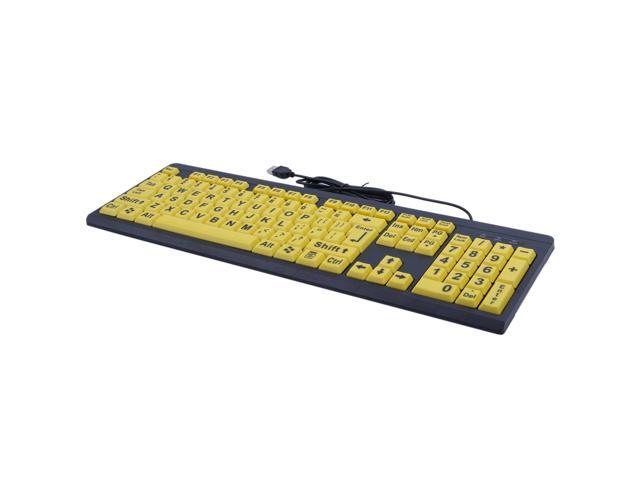 USB Big letters Yellow button Elderly keyboard