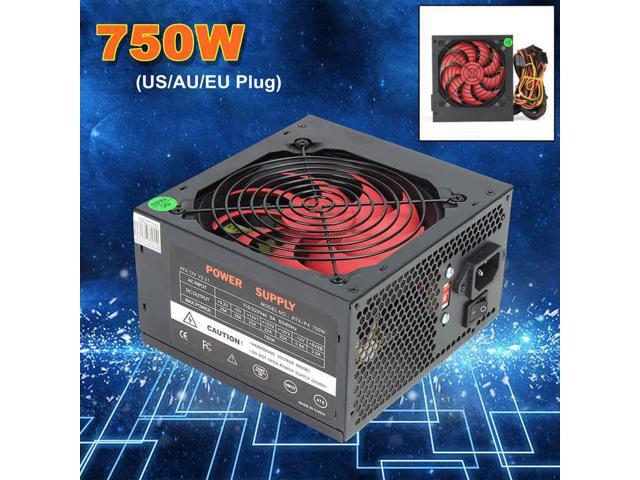 750W PSU ATX 12V Gaming PC Power Supply 24Pin / PCI /SATA /ATX 700 Walt 12CM Fan Computer Power Supply For BTC
