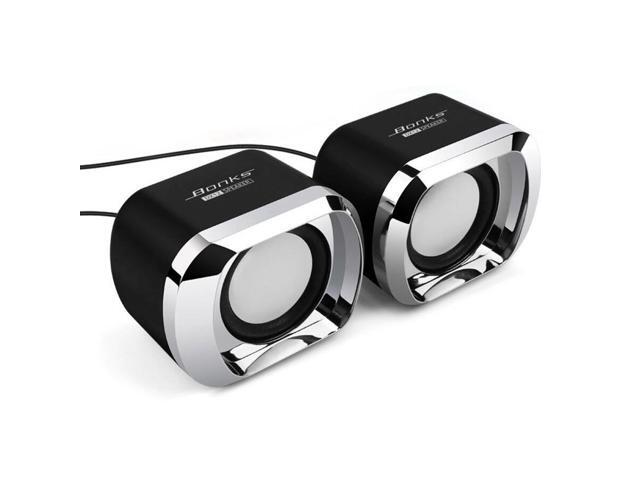 USB 20 Notebook Speakers Wired Stereo Mini Computer Speaker for Desktop Laptop Notebook PC MP3 MP4 35mm AUX IN black