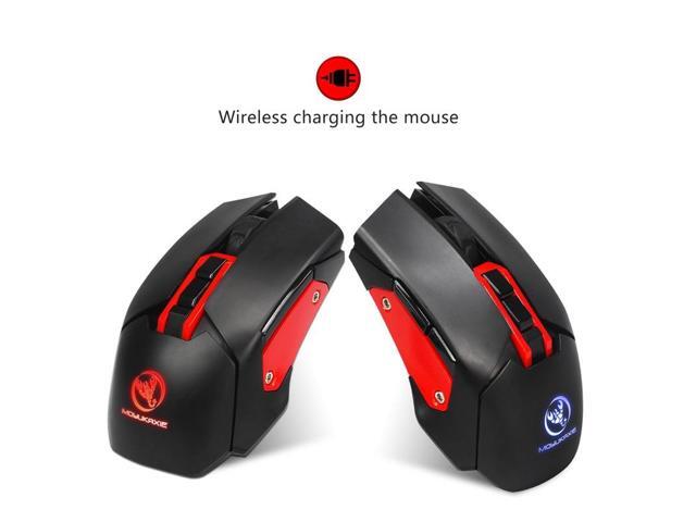 4800DPI Rechargeable Wireless LED Backlit Gaming Mouse USB 24GHz Optical 7 Button Ergonomic Mouse Gamer for PUBG
