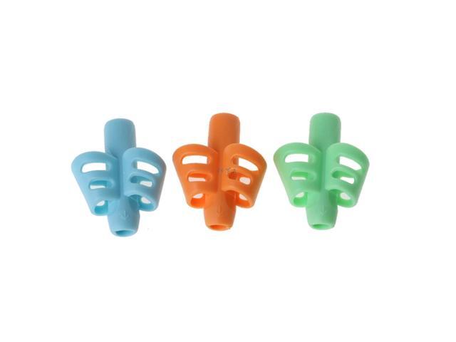 3Pcs Two-finger Grip Silicone Baby Pencil Holder Learn Writing Tools Writing Pen