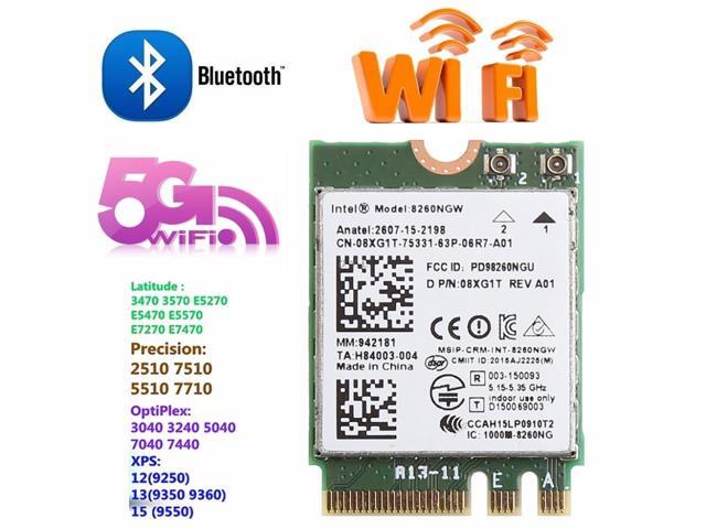 Dual Band 24+5GHZ 867M Bluetooth V42 NGFF M2 WLAN Wifi Wireless Card Module For Intel 8260 AC DELL 8260NGW DP/N 08XJ1T