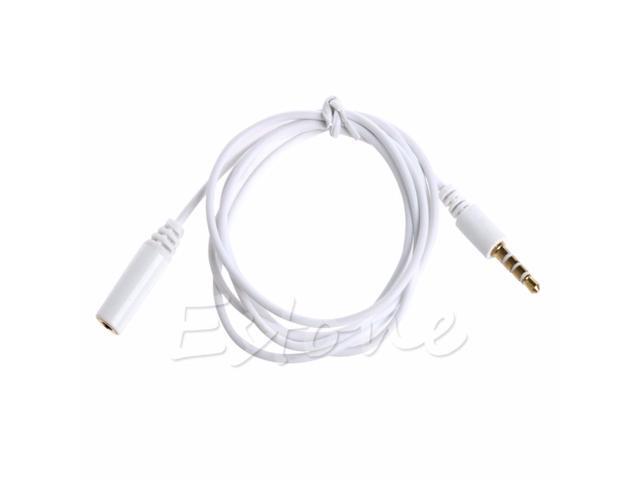 1 PC 35mm Male to Female M/F Plug Stereo Audio Headphone Aux Extension Cable Cord 1M