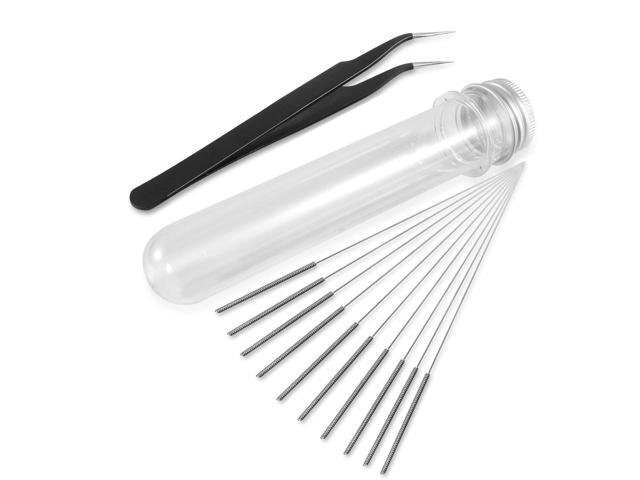 3D Printer Nozzle Cleaning Kit - 04mm Needles And Tweezers Toolkit - Stainless Steel Nozzle Cleaning Tool Kit - Alternative F