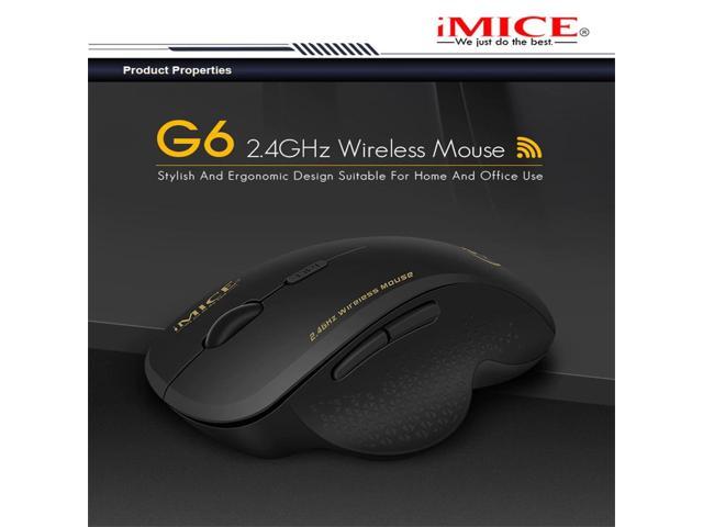 IMICE G6 2019 6 keys 24Ghz 800-1200-1600 DPI Third Gear Wireless Mouse Mice & USB Receiver For PC Laptop Adjustable Game Mice