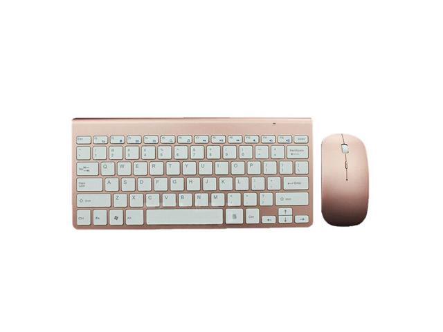 24Ghz Ultra-Thin Wireless Keyboard And Mouse Combo With USB Receiver Mouse Keyboard set For Apple PC WindowsXP/7/8/10(rose go