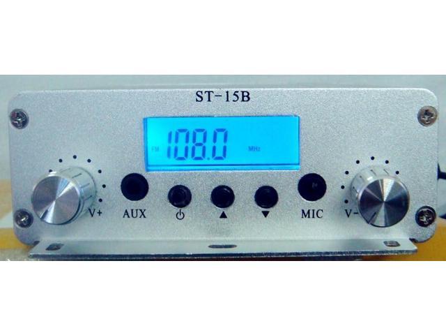 15W/15W Dual mode 87MHz-108MHz FM broadcast transmitter ST-15BV2 stereo PLL fm radio broadcast station