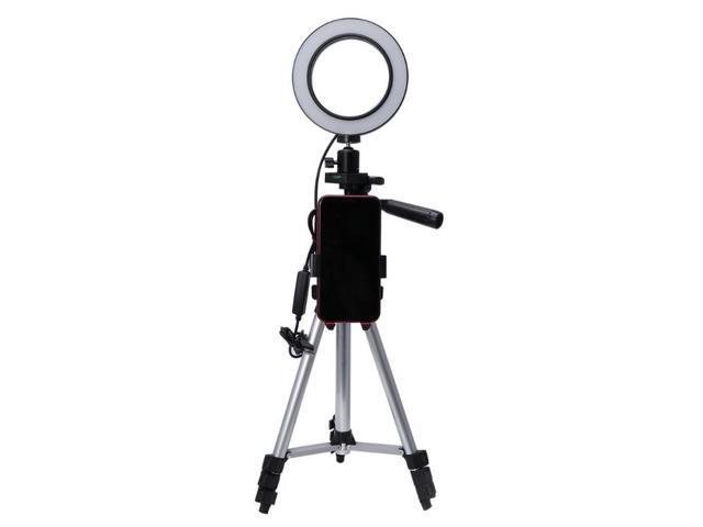 57' LED Fill Light Ring Dimmable Tripod Stand Phone Holder Desktop Camera Lamp YouTube Video Makeup Studio Photography