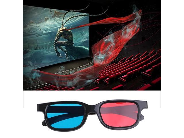 Universal Black Frame Red Blue Cyan Anaglyph 3D Glasses 02mm For Movie Game DVD