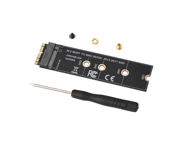 M2 NGFF PCIe AHCI SSD Adapter Card Connector for MACBOOK Air 2013 2014 2015 2017 A1465 A1466 Pro A1398 A1502 A1419 2230-2280 SSD