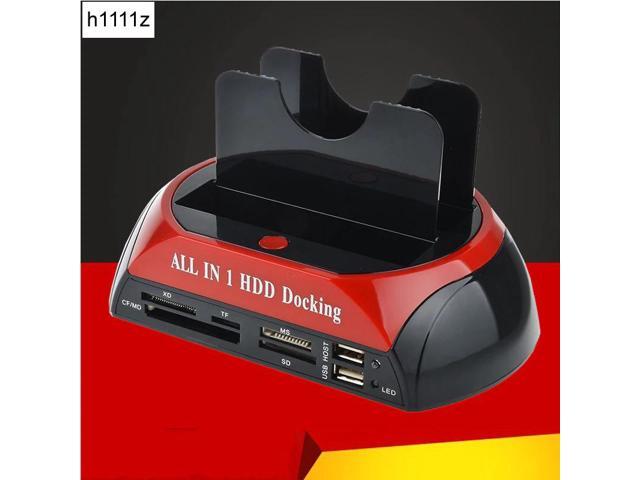 All in One HDD Docking Station with Multi Card Reader Slot for HDD Enclosure 25/35 inch SATA/IDE Hard Drive Docking Station