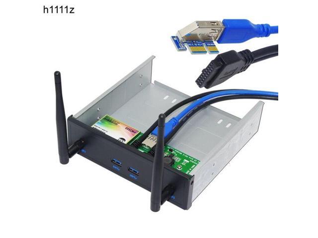Wireless Network Card Front Antenna USB PCI-E 1x to 2Port USB 30 Card 525' Floppy Bay Front Panel USB Hub Wireless Adapter