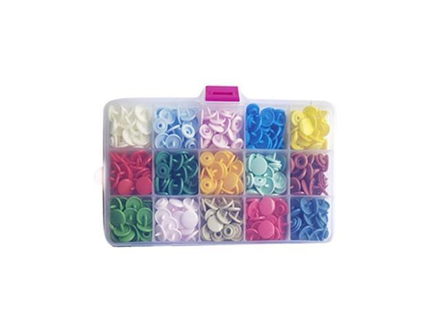 150Pcs T5 Resin Snap Buttons Set Snaps Round Buttons DIY Arts Crafts & Sewing Hand Held