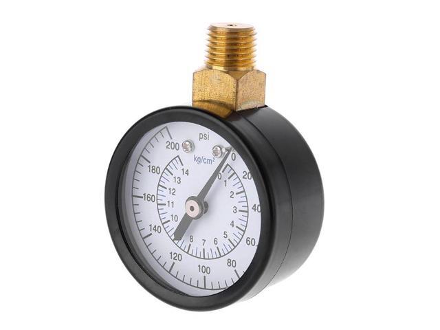 Water Air Gas Pressure Gauge 1/4'NPT Thread 0-200 PSI 0-14 kg/cm for Water tap Faucet