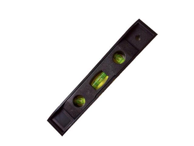 9 inch Vertical Level Ruler Magnet Bubble Plumber Measurement Tools Black plastic Spirit level Torpedo Level Measure Tools