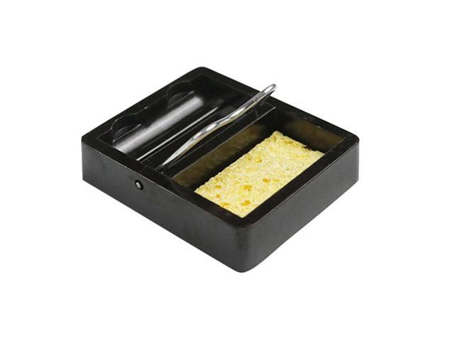Electric Soldering Iron Stand Holder Support Station Metal Base with Solder Sponge for Butane Gas Pen Shaped Welding Torch
