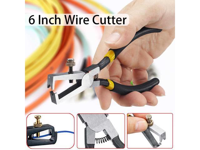 6 Inch Adjustable Nut Wire Stripper Crimper Cable Stripping Pliers Cutter Tool Stripping Pliers For Cutting Clamping Stripping