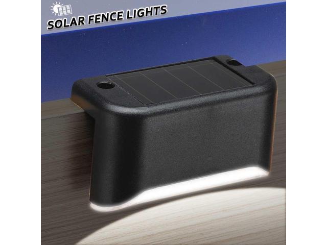 3 LED Solar Fence Post Lights Outdoor Security Wall Lamp Dark Sensing Waterproof IP65 8x45x4cm