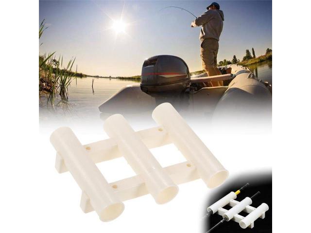 Boat Fishing Rod Holder Plastic Side-Mount Rod Bracket Triple Holder Tube Fishing Gear Accessories
