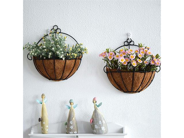 Wall Mounted Holder Iron Hanging Flower Basket For Offices Home Room Balcony Wall Farmhouse Flower Plant Pots Garden Decoration