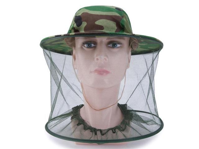 Camouflage Fishing Hat Bee keeping Insects Mosquito Net Prevention Cap Mesh Fishing Cap Outdoor Sunshade Lone Neck Head Cover