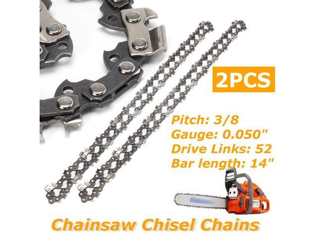 2pcs/set 14 Inch Chainsaw Saw Chain Drive Link Pitch 52 Link 3/8LP 050 Gauge Chainsaw Blade For Husqvarna Garden Tools
