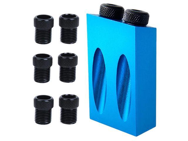 Hole Puncher Locator Jig Drill Bit Set 6/8/10mm Angle Drill Guide Set Woodworking Pocket Hole Jig Kit For DIY Carpentry Tools