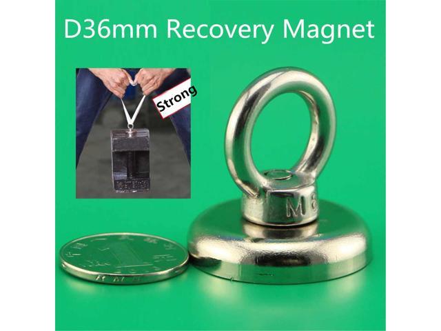 36mm Round Neodymium Recovery Magnet Metal Detector For Sea Fishing Diving Treasure Hunting Tool Hook Neodymium Recovers Rares