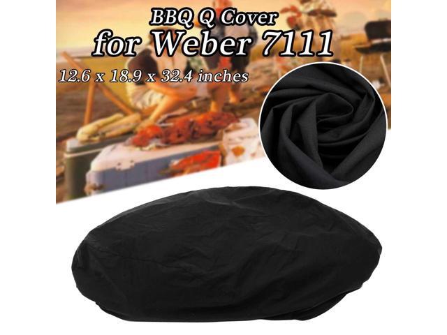 126x189x324 inch Waterproof BBQ Cover Accessories Grill Cover Anti Dust Rain Gas Charcoal Barbeque Grill for Weber 7111 Black