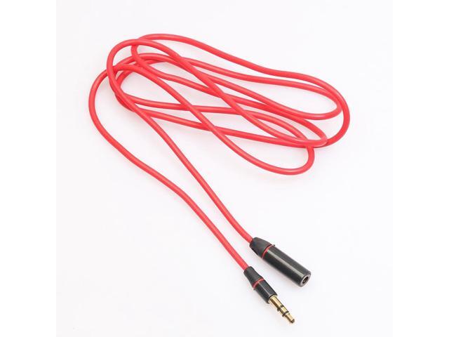 35mm Red Male To Female M/F Plug Jack Stereo Audio Headphone Extension Cable Cord J5 Audio verlengsnoer