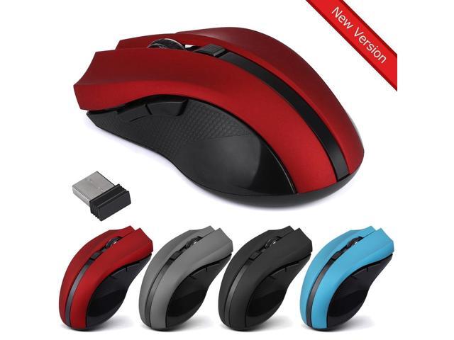 Cordless Wireless 24GHz Optical Mouse Mice for Laptop PC Computer +USB Receiver D25