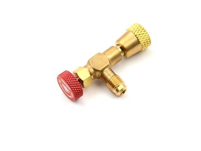 13*7*5cm R410A Refrigeration Air conditioning Valve Safety Adapter 1/4' SAE Male to 5/16' SAE Famale Charging Hose Valves