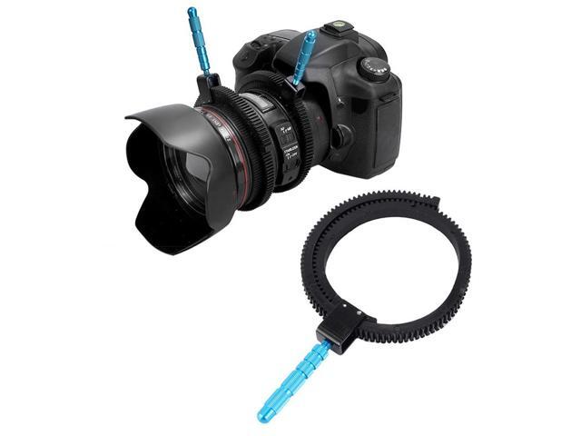Camera Accessories Adjustable Rubber Follow Focus Gear Ring Belt with Aluminum Alloy Grip for DSLR Camcorder Camera