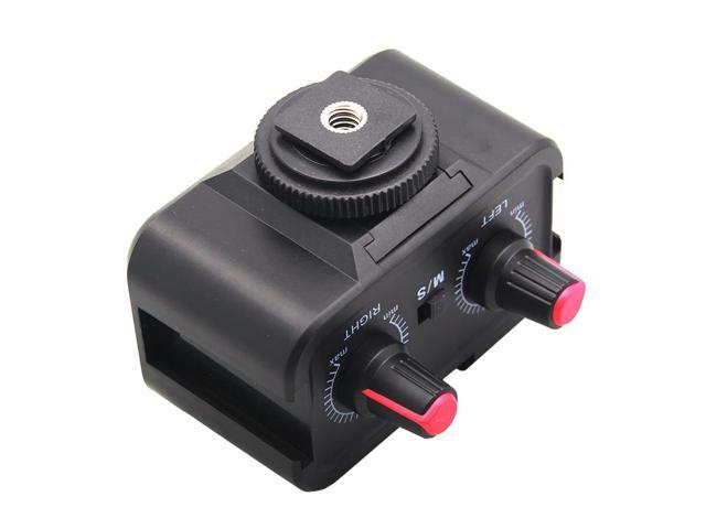 DSLR Camera Accessories Microphone Adapter Universal Black 2 Channel Lightweight Dual Adjustable Portable Audio Mixer ABS WS-2V