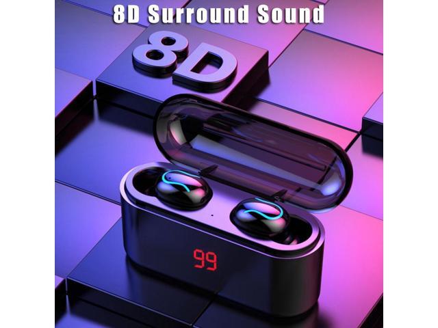 HBQ TWS Bluetooth Headset 50 Wireless Headphones Sports Headphones Handsfree 3D Stereo Headphones With Microphone Charging Box