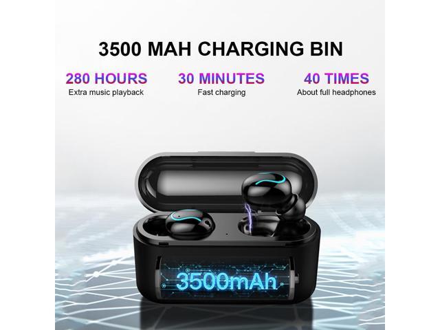 HBQ TWS Bluetooth Headset 50 Wireless Headphones Sports Headphones Handsfree 3D Stereo Headphones With Microphone Charging Box