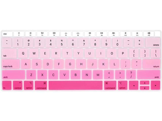 ProElife Pink Gradient Keyboard Cover Ultra Thin Silicone Keyboard Skin for 2019 2018 MacBook Air 13-Inch (A1932 US Version) Keyboard Accessories