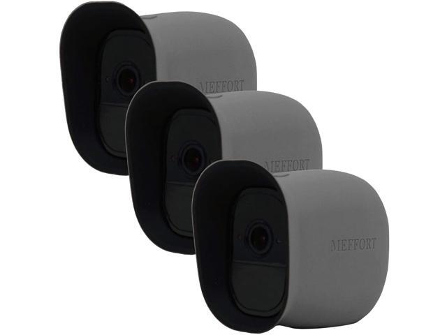 Silicone Case Skin with Dual Layer Sunshade Design Clear (Not Fuzzy) Night Vision - Sun Glare UV Weather Protection Cover for Arlo Pro & Arlo Pro