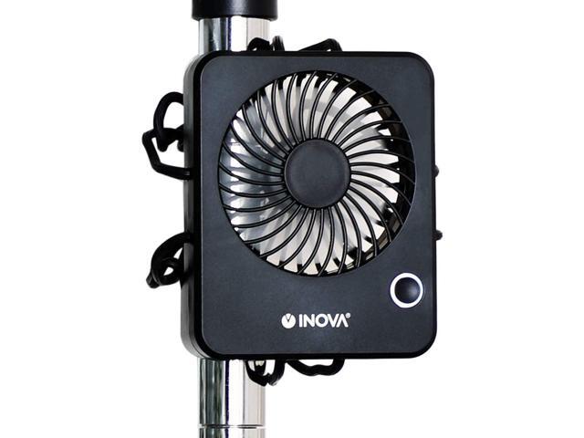 INOVA Personal Fan Rechargeable with Flexible Wired Arms Desktop + Hanging + Winding Mount + Handheld Powerful Small Fan 3 Speeds Quiet Motor for