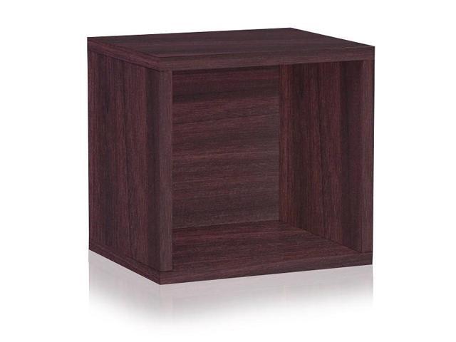 Way Basics 126'H x 134'W Stackable Connect Open Cube Modular Modern Eco Storage System Espresso Wood Grain - Lifetime Guarantee