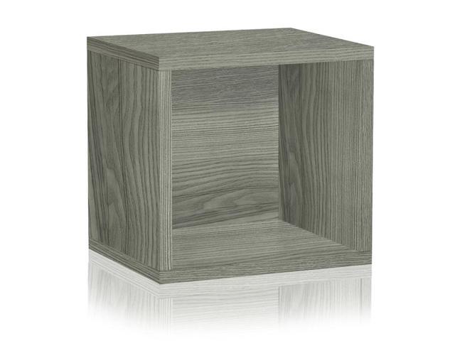 Way Basics 126'H x 134'W Stackable Connect Open Cube Modular Modern Eco Storage System Grey - Lifetime Guarantee