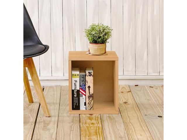 Way Basics 155'H x 134'W Modular Storage Cube Plus Modern Eco Organizer Natural Wood Grain - Lifetime Guarantee