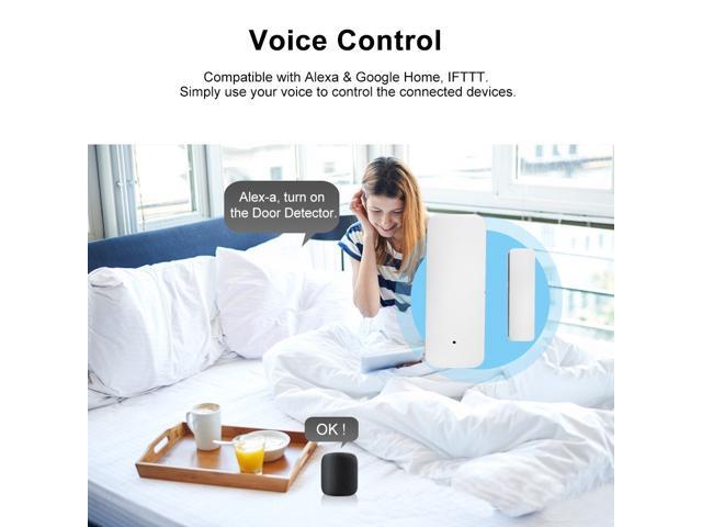 Security Alarm Sensor Magnetic Switch Wireless Detector Compatible with Alexa Google Home IFTTT