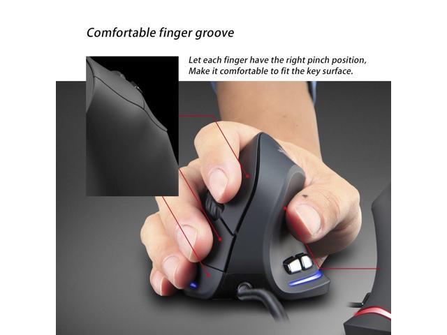 T-20 Mouse Wired Vertical Mouse Ergonomic Rechargeable 4 3200 DPI Optional Portable Gaming Mouse for Mac Laptop PC Computer