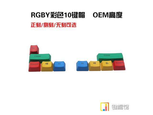 10pcs/pack Pbt Rgby Cmyk Mechanical Keyboard key caps for Filco Magic Power Ducky Poker Gh60